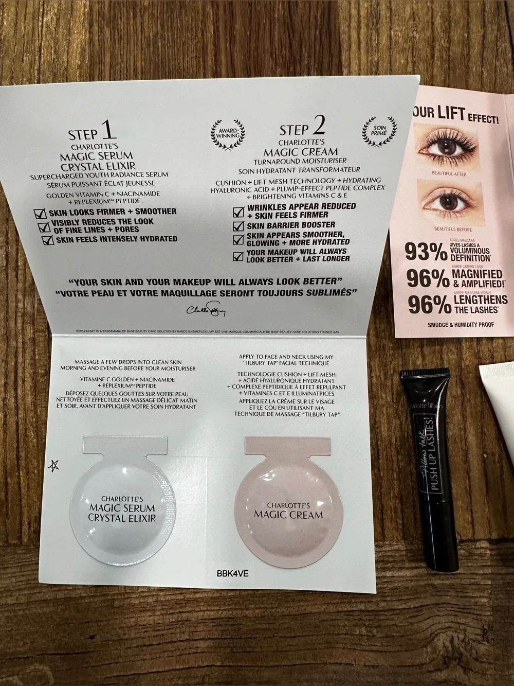Charlotte Tilbury Mini Skincare & Makeup Set - Rose & Gold bunch of sample